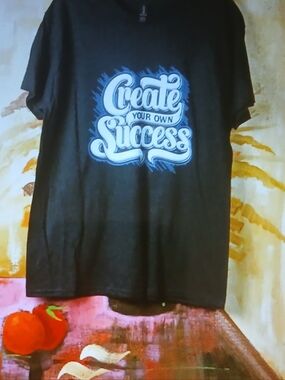 Gildan Heavy Cotton Tag Tee - Tan with White Print